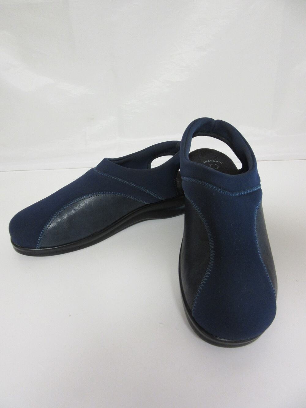 FLEXUS Spring Step Navy 40 Flexia Slingback Comfort Cushioned Lounge Shoes-JB2